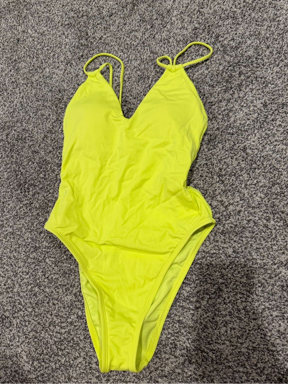 Shade & Shore Neon Yellow Women’s One-Piece Swimsuit